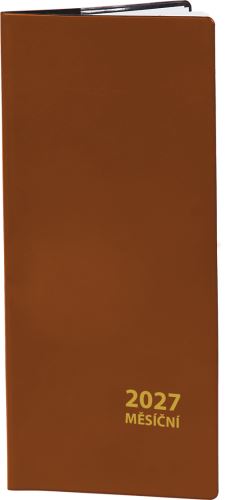 DM210 - Diář měsíční 2027 hnědý